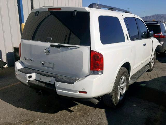 5N1AA0ND6FN614474 - 2015 NISSAN ARMADA SV WHITE photo 4