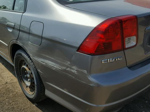 2HGES15554H612885 - 2004 HONDA CIVIC LX GRAY photo 9