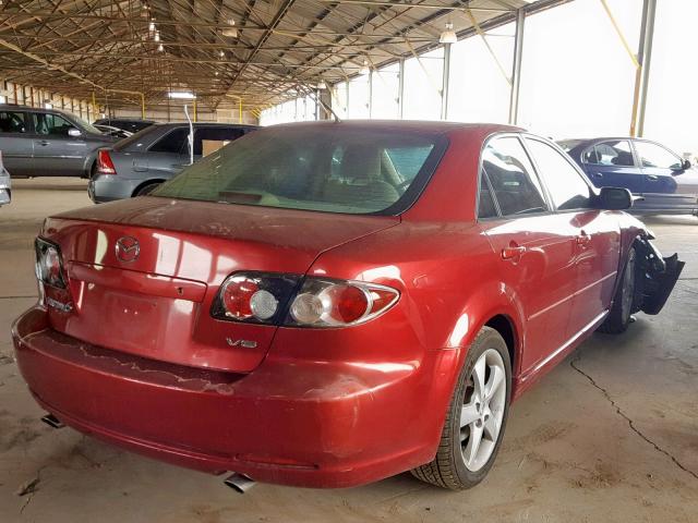 1YVHP80D175M13651 - 2007 MAZDA 6 S RED photo 4