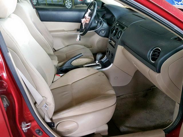 1YVHP80D175M13651 - 2007 MAZDA 6 S RED photo 5