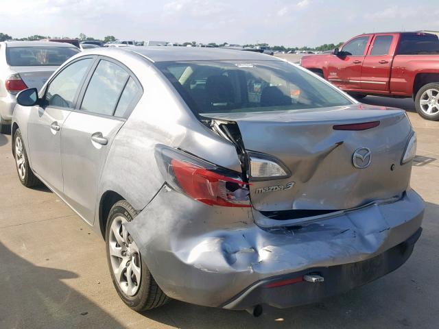 JM1BL1UF0B1445887 - 2011 MAZDA 3 I SILVER photo 3