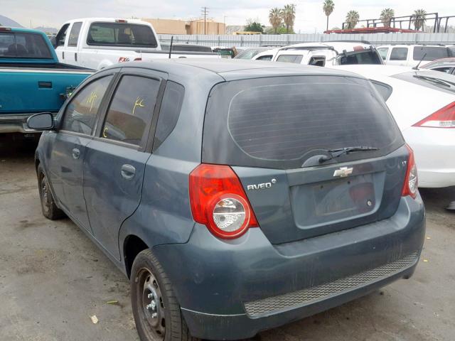 KL1TD6DE0AB128682 - 2010 CHEVROLET AVEO LS TEAL photo 3