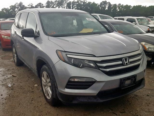 5FNYF5H11HB047059 - 2017 HONDA PILOT LX SILVER photo 1