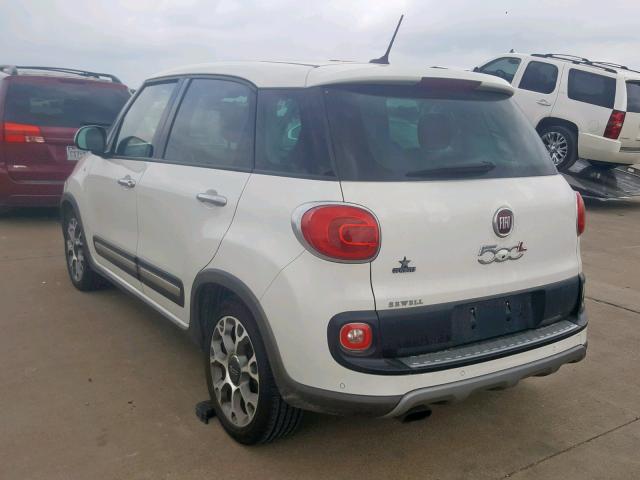 ZFBCFADH8EZ016826 - 2014 FIAT 500L TREKK WHITE photo 3