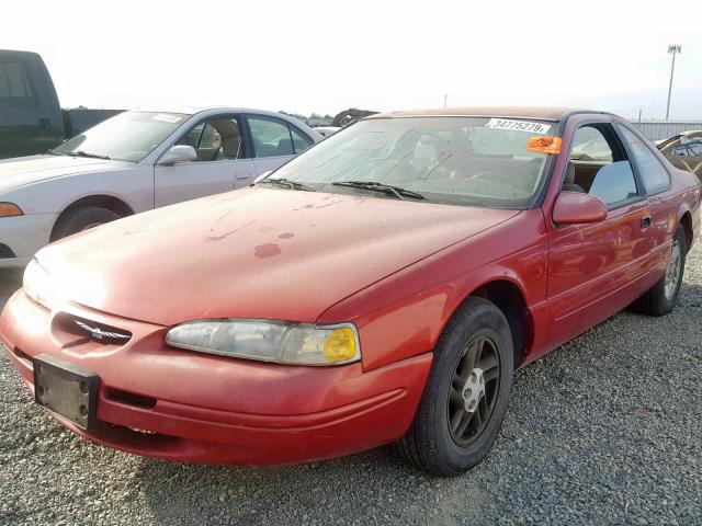 1FALP6246TH168538 - 1996 FORD THUNDERBIR RED photo 2