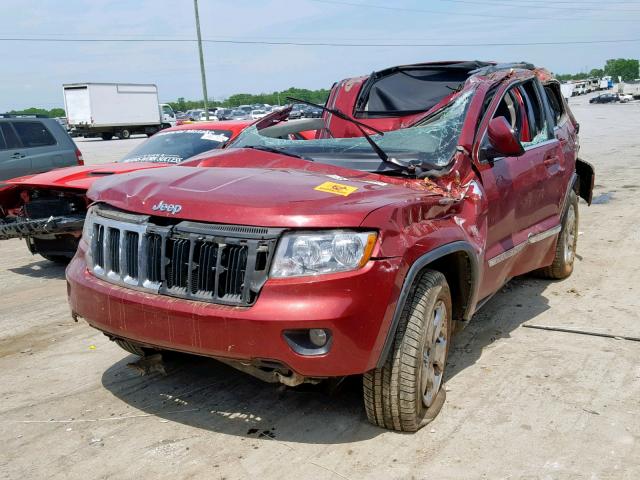 1C4RJFAG4CC267793 - 2012 JEEP GRAND CHER MAROON photo 2