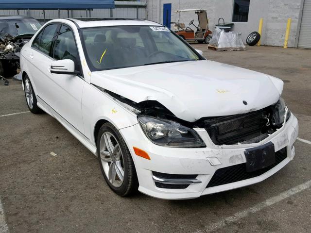 WDDGF4HB0ER314735 - 2014 MERCEDES-BENZ C 250 WHITE photo 1