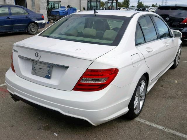 WDDGF4HB0ER314735 - 2014 MERCEDES-BENZ C 250 WHITE photo 4