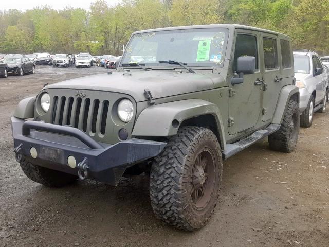 1J4GA59177L219982 - 2007 JEEP WRANGLER S GREEN photo 2