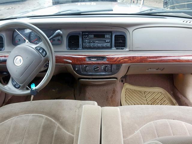 2MEFM74W41X621068 - 2001 MERCURY GRAND MARQ BEIGE photo 9