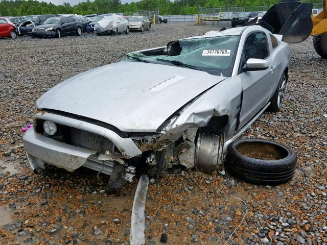 1ZVBP8CF7D5263756 - 2013 FORD MUSTANG GT SILVER photo 2