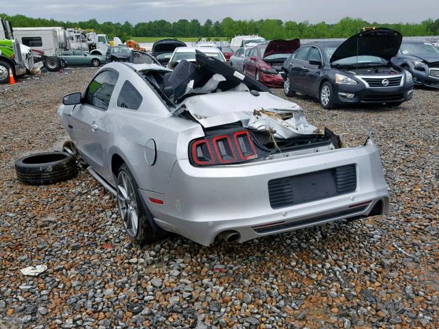 1ZVBP8CF7D5263756 - 2013 FORD MUSTANG GT SILVER photo 3