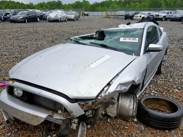 1ZVBP8CF7D5263756 - 2013 FORD MUSTANG GT SILVER photo 9