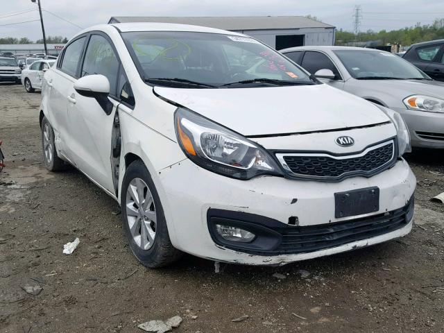 KNADN4A30E6338681 - 2014 KIA RIO EX WHITE photo 1