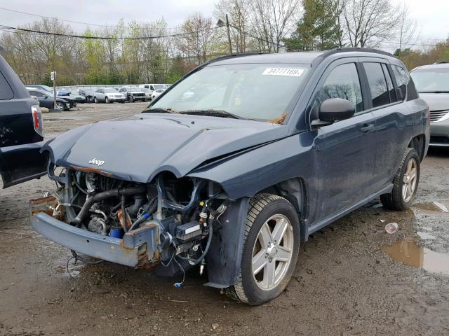 1J8FT47W87D189978 - 2007 JEEP COMPASS BLUE photo 2