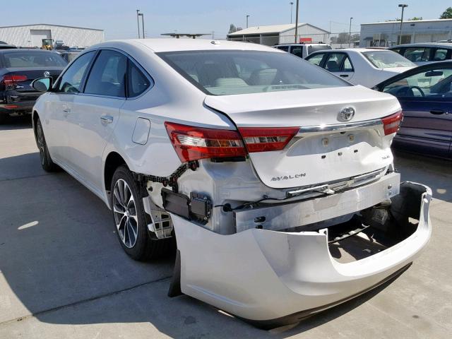 4T1BK1EB2GU239034 - 2016 TOYOTA AVALON XLE WHITE photo 3