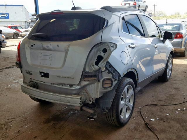 KL4CJASBXGB525929 - 2016 BUICK ENCORE SILVER photo 4