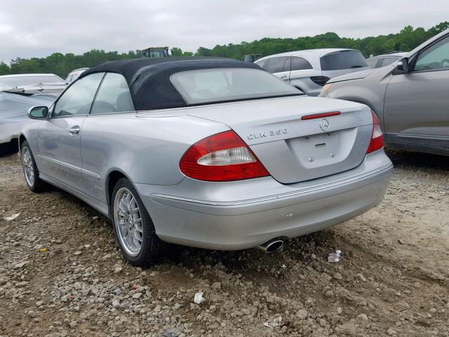 WDBTK56H46F189337 - 2006 MERCEDES-BENZ CLK 350 SILVER photo 3