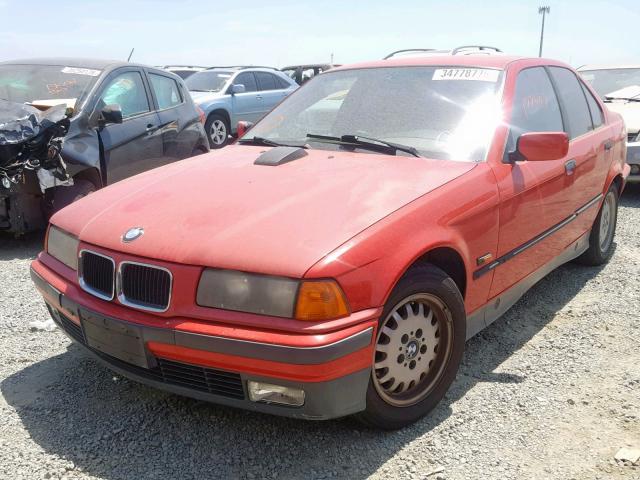 WBACB4323SFM22661 - 1995 BMW 325 I AUTO RED photo 2
