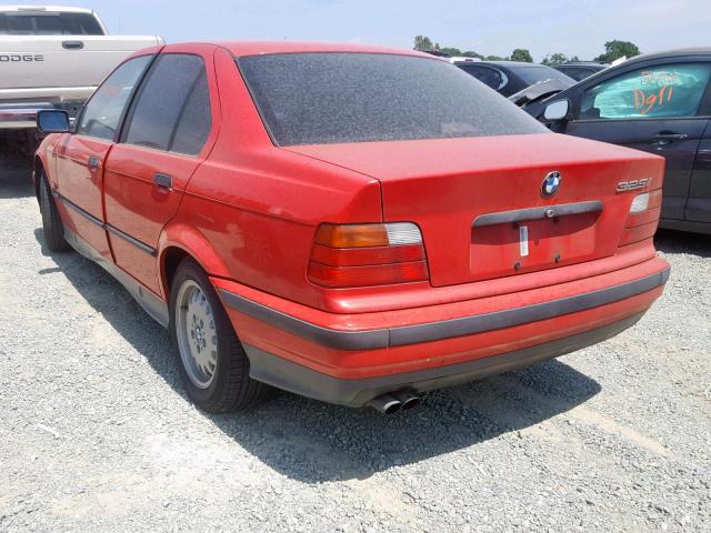 WBACB4323SFM22661 - 1995 BMW 325 I AUTO RED photo 3