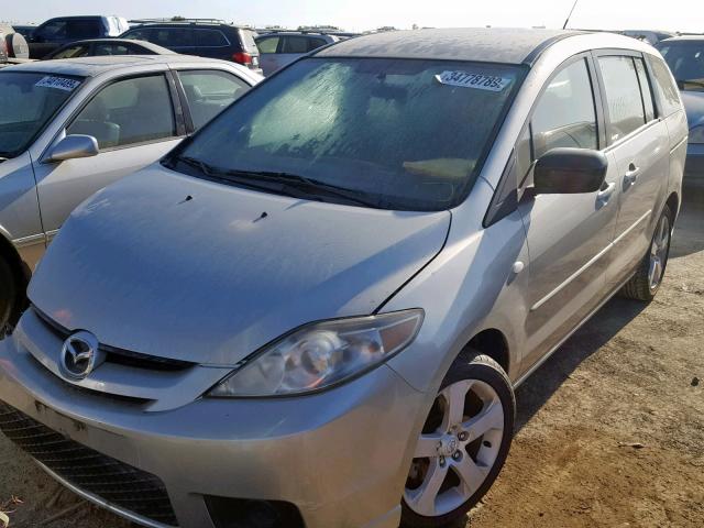 JM1CR29L470153566 - 2007 MAZDA 5 SILVER photo 2