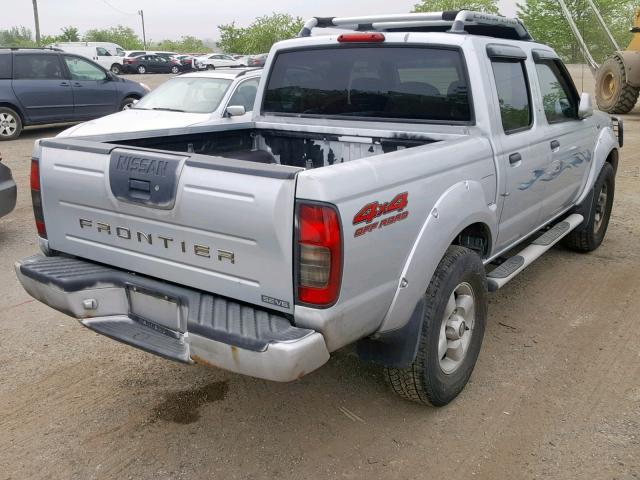 1N6ED27Y21C400852 - 2001 NISSAN FRONTIER C SILVER photo 4