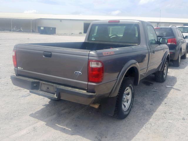 1FTYR10U65PA80212 - 2005 FORD RANGER GRAY photo 4