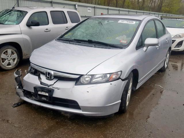 2HGFA16958H512428 - 2008 HONDA CIVIC EXL SILVER photo 2