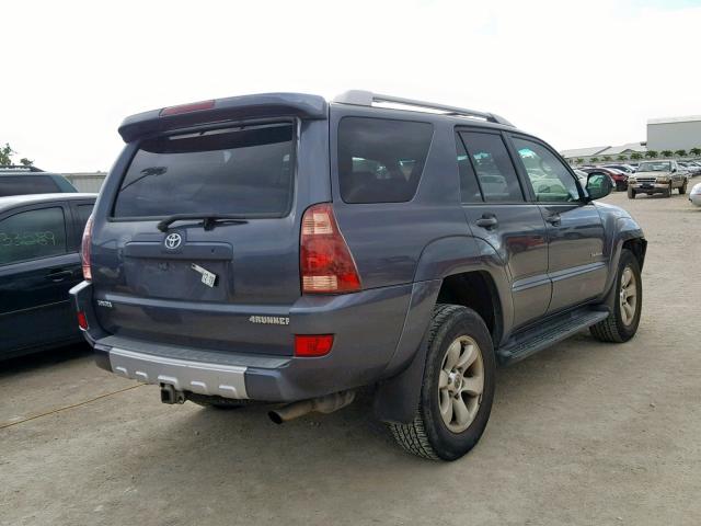 JTEZU14R748012174 - 2004 TOYOTA 4RUNNER SR BLUE photo 4