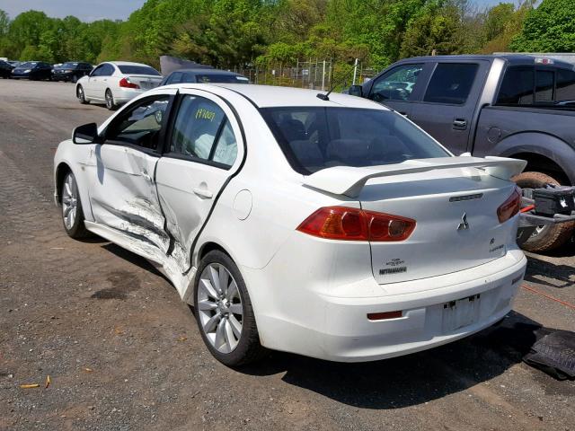 JA3AU86W79U012945 - 2009 MITSUBISHI LANCER GTS WHITE photo 3