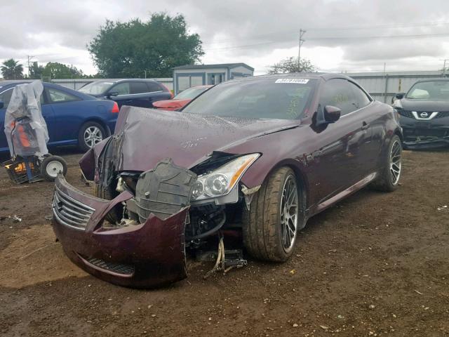 JNKCV66E19M721579 - 2009 INFINITI G37 BASE MAROON photo 2