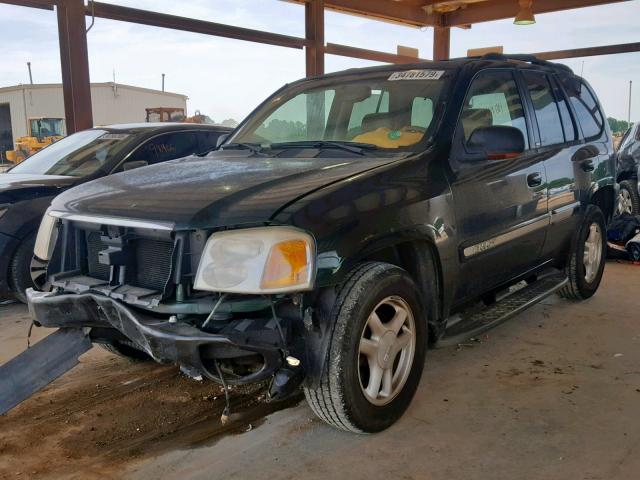 1GKDT13S222220165 - 2002 GMC ENVOY GREEN photo 2