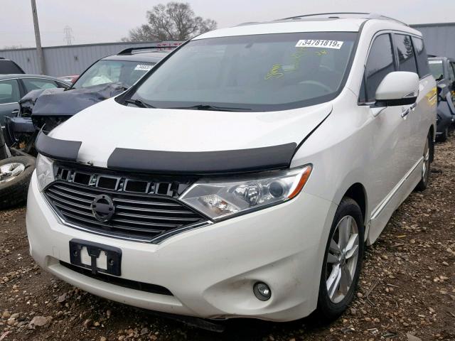 JN8AE2KP8B9012394 - 2011 NISSAN QUEST S WHITE photo 2