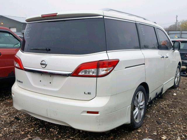 JN8AE2KP8B9012394 - 2011 NISSAN QUEST S WHITE photo 4