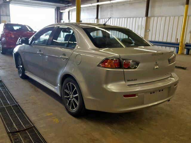 JA32U2FU6HU007928 - 2017 MITSUBISHI LANCER ES SILVER photo 3