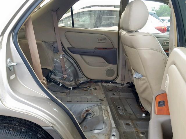 JT6HF10U9Y0104029 - 2000 LEXUS RX 300 TAN photo 6