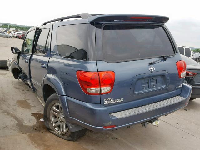 5TDZT38A07S287800 - 2007 TOYOTA SEQUOIA LI BLUE photo 3