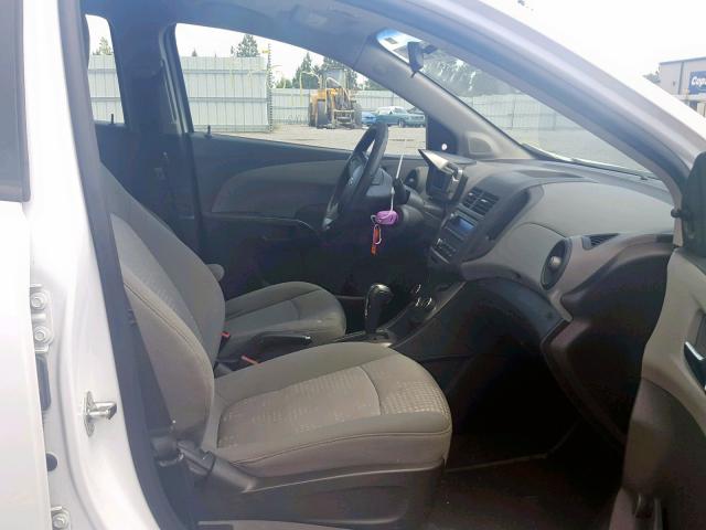 1G1JA6SH6C4143063 - 2012 CHEVROLET SONIC LS WHITE photo 5