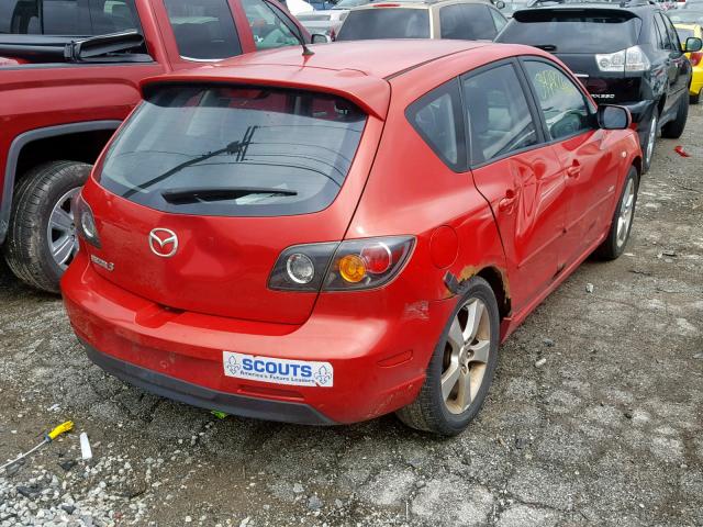 JM1BK143351240366 - 2005 MAZDA 3 HATCHBAC RED photo 4