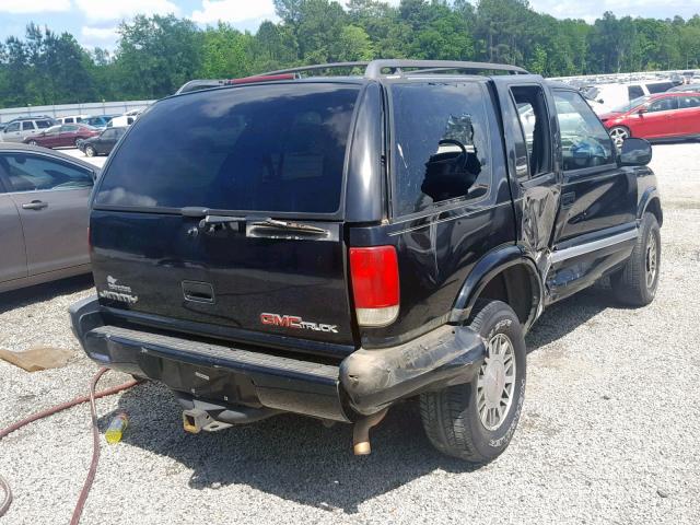 1GKDT13W2V2572430 - 1997 GMC JIMMY BLACK photo 4