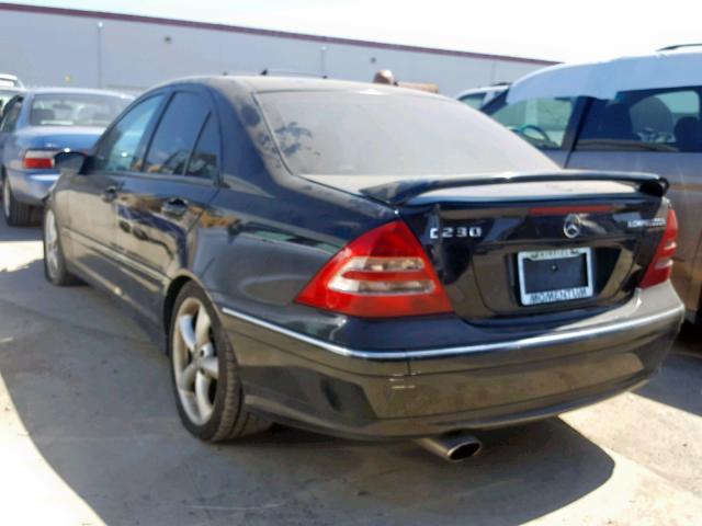 WDBRF40J64A615947 - 2004 MERCEDES-BENZ C 230K SPO BLACK photo 3