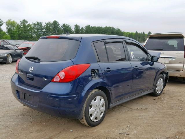 3N1BC13E78L358288 - 2008 NISSAN VERSA S BLUE photo 4