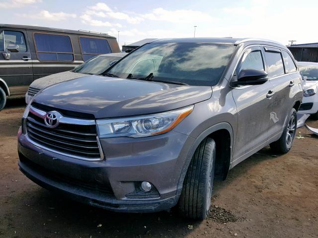 5TDJKRFH5GS250454 - 2016 TOYOTA HIGHLANDER SILVER photo 2