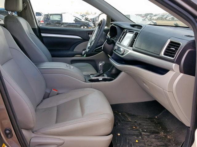 5TDJKRFH5GS250454 - 2016 TOYOTA HIGHLANDER SILVER photo 5