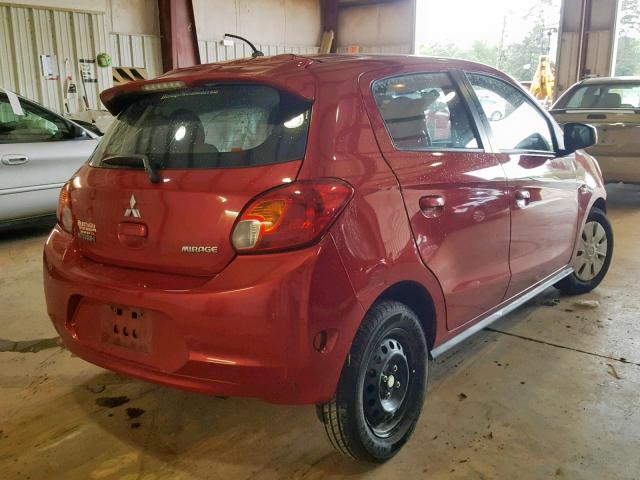 ML32A3HJXFH057940 - 2015 MITSUBISHI MIRAGE DE RED photo 4