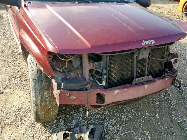 1J4GW58S0XC599808 - 1999 JEEP GRAND CHER BURGUNDY photo 9