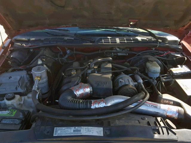 1GTCS195918246544 - 2001 GMC SONOMA MAROON photo 7