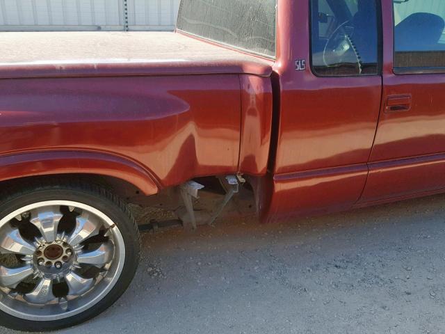 1GTCS195918246544 - 2001 GMC SONOMA MAROON photo 9