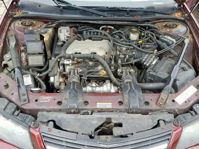 2G1WF52E829316147 - 2002 CHEVROLET IMPALA MAROON photo 7