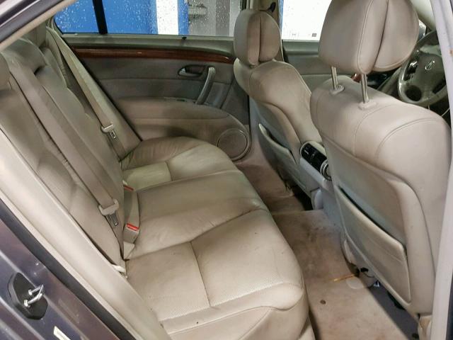 JH4KB16555C001631 - 2005 ACURA RL SILVER photo 6